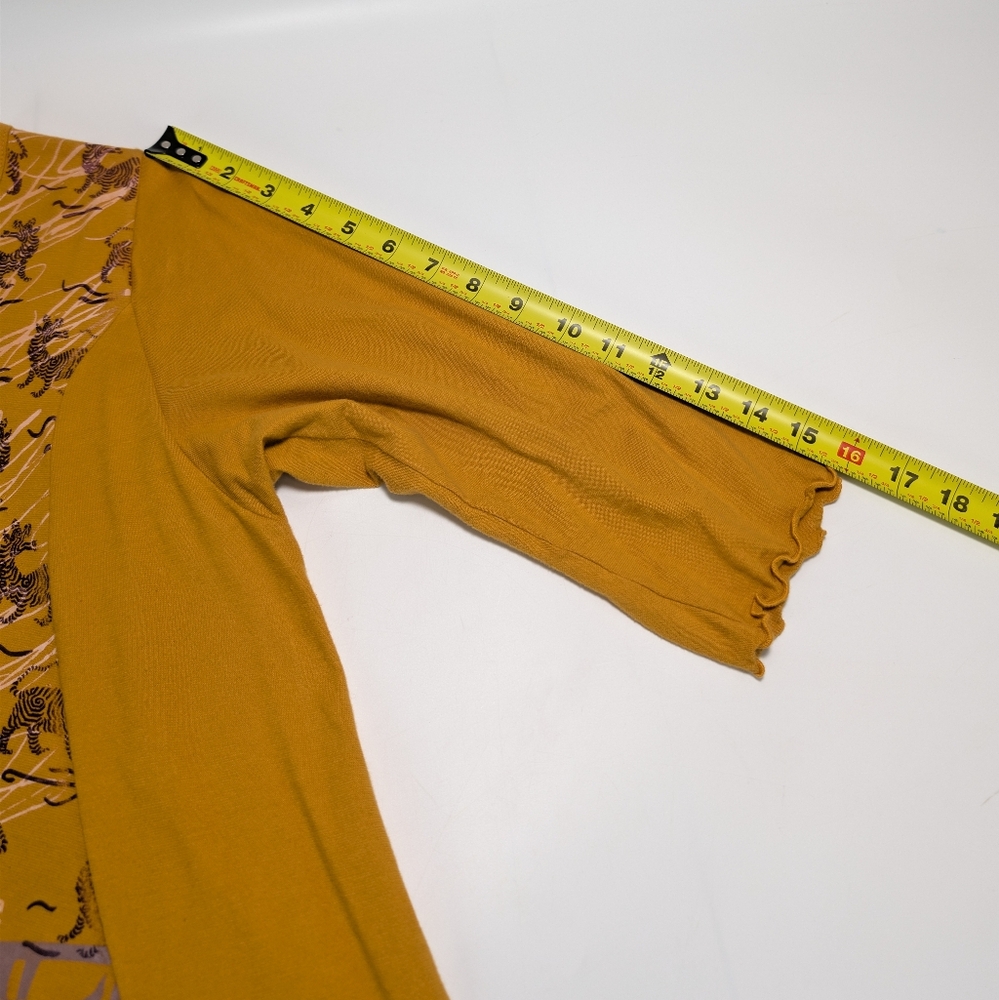 Blue Fish Block Print Half Sleeve V-neck Dress - Picture 10 of 10